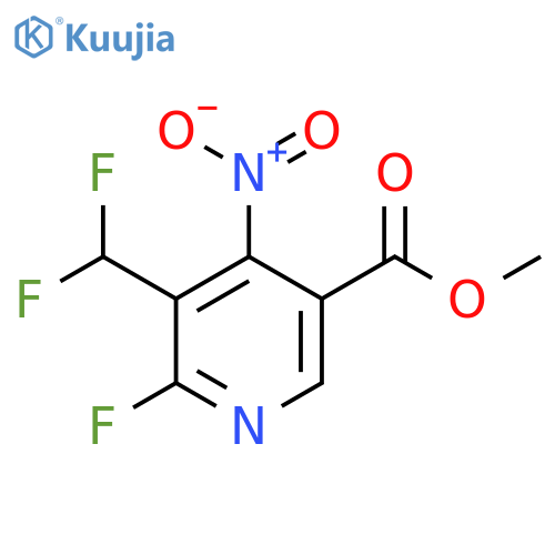 Methyl 3-(difluoromethyl)-2-fluoro-4-nitropyridine-5-carboxylate structure