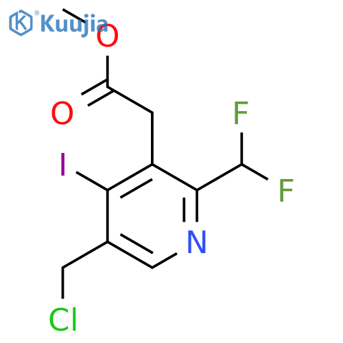 Methyl 5-(chloromethyl)-2-(difluoromethyl)-4-iodopyridine-3-acetate structure