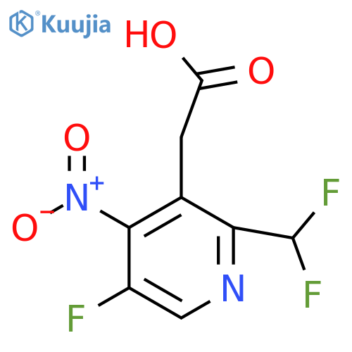 2-(Difluoromethyl)-5-fluoro-4-nitropyridine-3-acetic acid structure