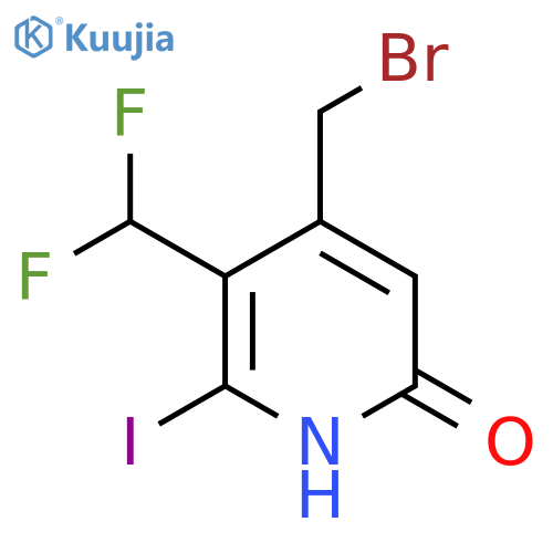 4-(Bromomethyl)-3-(difluoromethyl)-6-hydroxy-2-iodopyridine structure