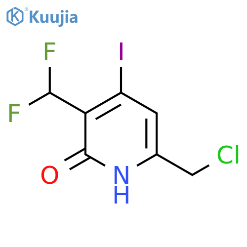 6-(Chloromethyl)-3-(difluoromethyl)-2-hydroxy-4-iodopyridine structure