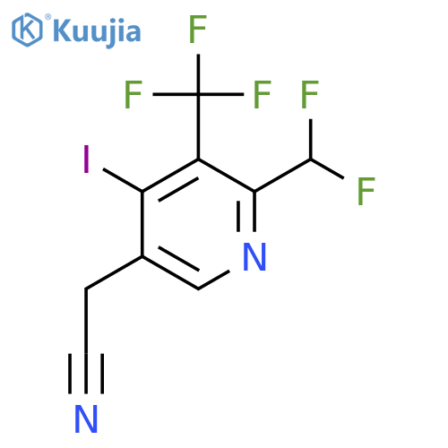 2-(Difluoromethyl)-4-iodo-3-(trifluoromethyl)pyridine-5-acetonitrile structure