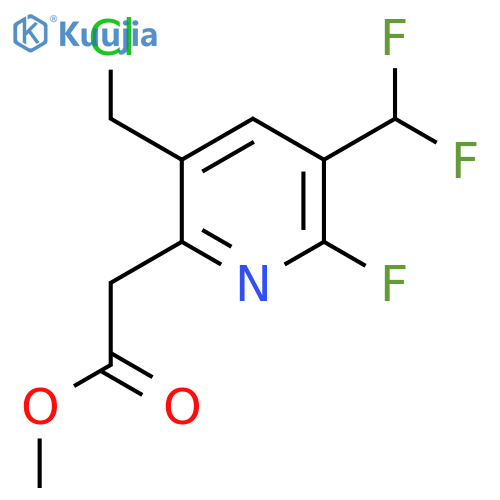 Methyl 3-(chloromethyl)-5-(difluoromethyl)-6-fluoropyridine-2-acetate structure