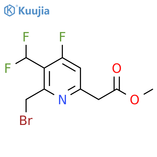 Methyl 2-(bromomethyl)-3-(difluoromethyl)-4-fluoropyridine-6-acetate structure