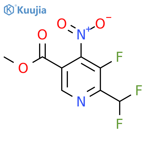 Methyl 2-(difluoromethyl)-3-fluoro-4-nitropyridine-5-carboxylate structure