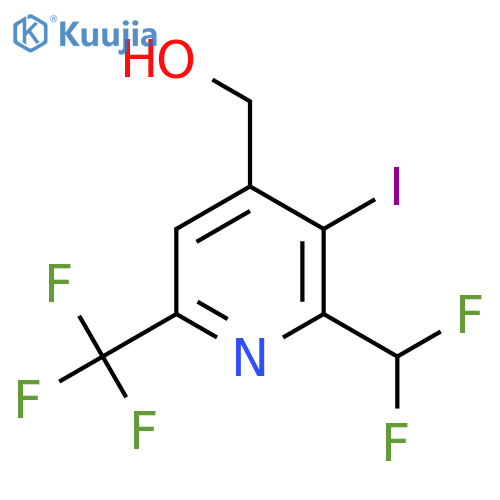 2-(Difluoromethyl)-3-iodo-6-(trifluoromethyl)pyridine-4-methanol structure