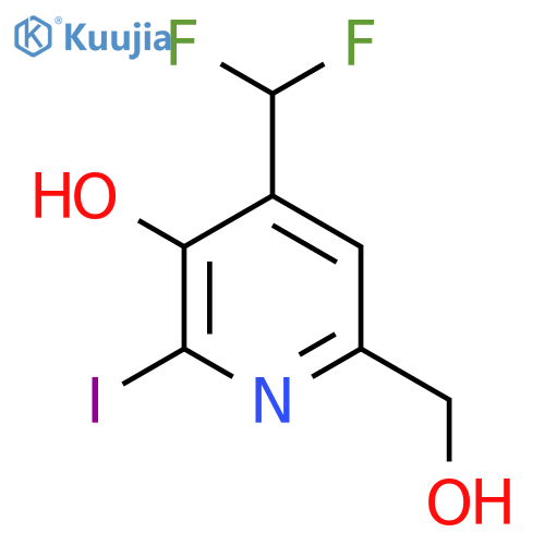 4-(Difluoromethyl)-3-hydroxy-2-iodopyridine-6-methanol structure