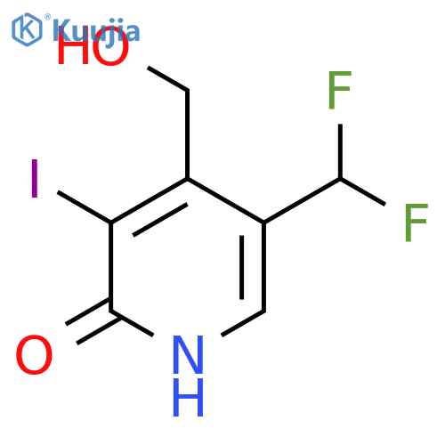 5-(Difluoromethyl)-2-hydroxy-3-iodopyridine-4-methanol structure