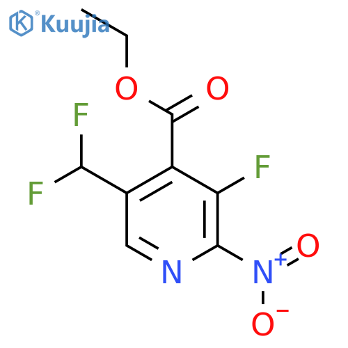 Ethyl 5-(difluoromethyl)-3-fluoro-2-nitropyridine-4-carboxylate structure