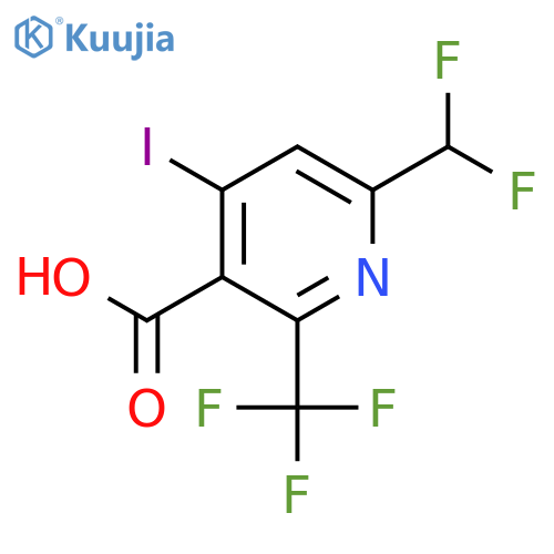 6-(Difluoromethyl)-4-iodo-2-(trifluoromethyl)pyridine-3-carboxylic acid structure