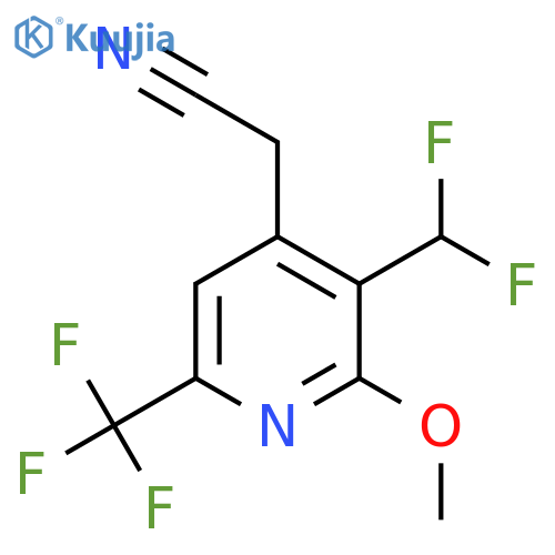 3-(Difluoromethyl)-2-methoxy-6-(trifluoromethyl)pyridine-4-acetonitrile structure