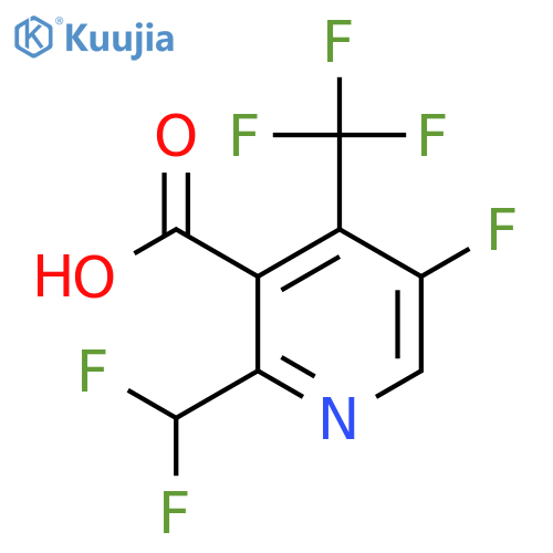 2-(Difluoromethyl)-5-fluoro-4-(trifluoromethyl)pyridine-3-carboxylic acid structure