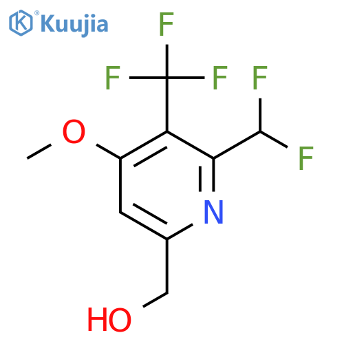 2-(Difluoromethyl)-4-methoxy-3-(trifluoromethyl)pyridine-6-methanol structure
