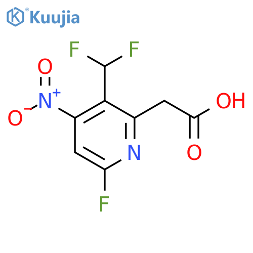 3-(Difluoromethyl)-6-fluoro-4-nitropyridine-2-acetic acid structure
