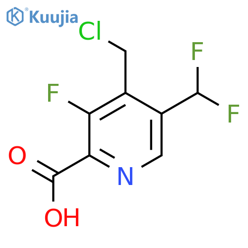 4-(Chloromethyl)-5-(difluoromethyl)-3-fluoropyridine-2-carboxylic acid structure