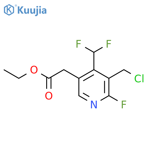 Ethyl 3-(chloromethyl)-4-(difluoromethyl)-2-fluoropyridine-5-acetate structure