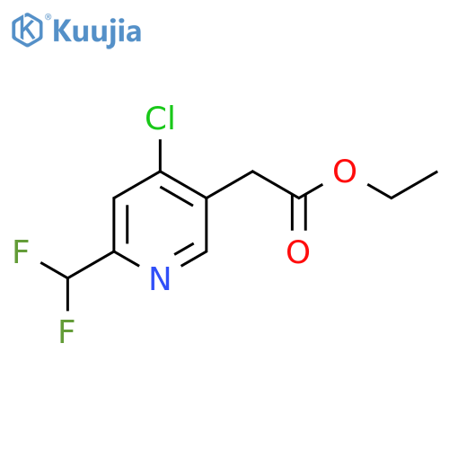 Ethyl 4-chloro-2-(difluoromethyl)pyridine-5-acetate structure