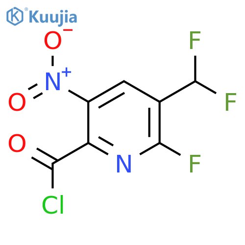 3-(Difluoromethyl)-2-fluoro-5-nitropyridine-6-carbonyl chloride structure