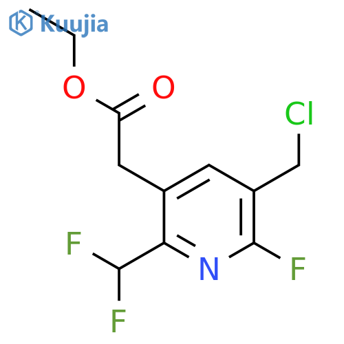 Ethyl 3-(chloromethyl)-6-(difluoromethyl)-2-fluoropyridine-5-acetate structure
