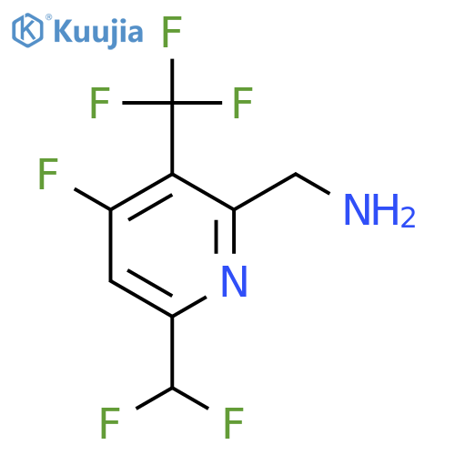 2-(Aminomethyl)-6-(difluoromethyl)-4-fluoro-3-(trifluoromethyl)pyridine structure