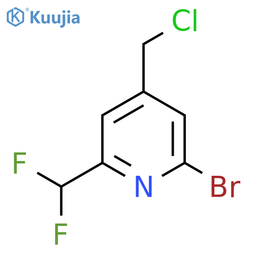 2-Bromo-4-(chloromethyl)-6-(difluoromethyl)pyridine structure