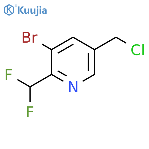 3-Bromo-5-(chloromethyl)-2-(difluoromethyl)pyridine structure
