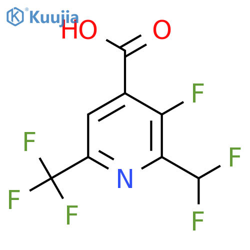 2-(Difluoromethyl)-3-fluoro-6-(trifluoromethyl)pyridine-4-carboxylic acid structure