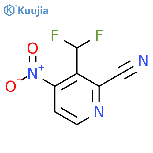 2-Cyano-3-(difluoromethyl)-4-nitropyridine structure
