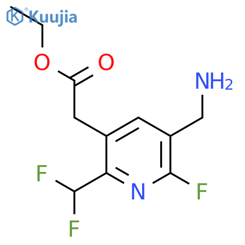 Ethyl 3-(aminomethyl)-6-(difluoromethyl)-2-fluoropyridine-5-acetate structure