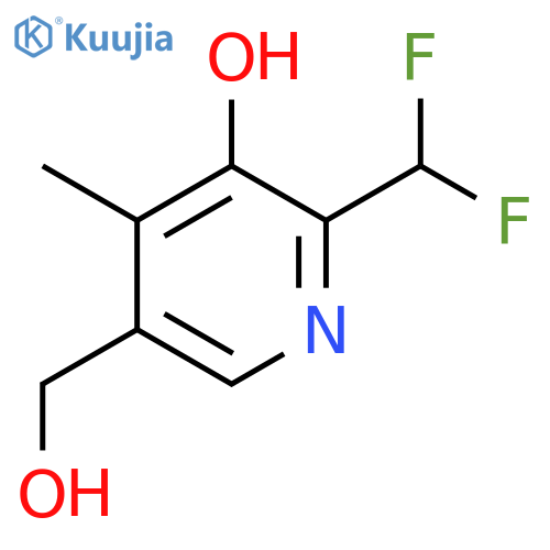 2-(Difluoromethyl)-3-hydroxy-4-methylpyridine-5-methanol structure