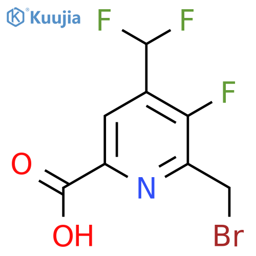2-(Bromomethyl)-4-(difluoromethyl)-3-fluoropyridine-6-carboxylic acid structure