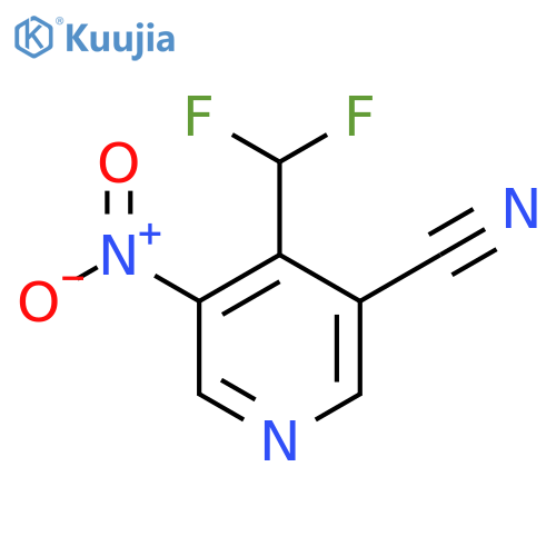 3-Cyano-4-(difluoromethyl)-5-nitropyridine structure