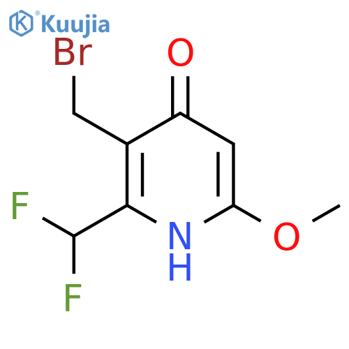3-(Bromomethyl)-2-(difluoromethyl)-4-hydroxy-6-methoxypyridine structure