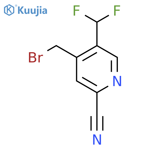 4-(Bromomethyl)-2-cyano-5-(difluoromethyl)pyridine structure