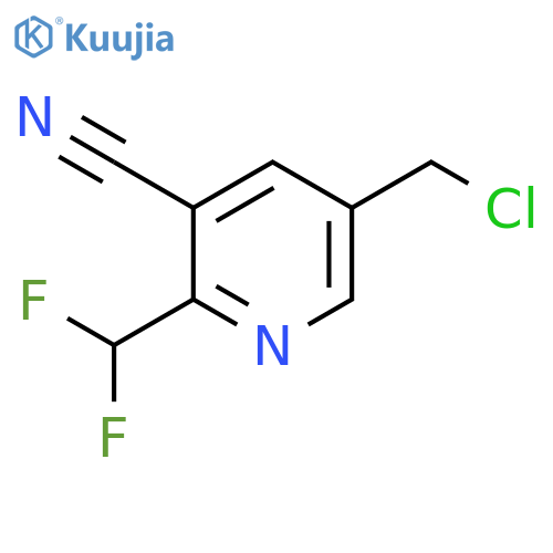 5-(Chloromethyl)-3-cyano-2-(difluoromethyl)pyridine structure