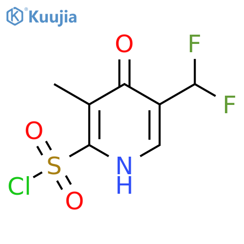 5-(Difluoromethyl)-4-hydroxy-3-methylpyridine-2-sulfonyl chloride structure