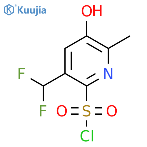 3-(Difluoromethyl)-5-hydroxy-6-methylpyridine-2-sulfonyl chloride structure