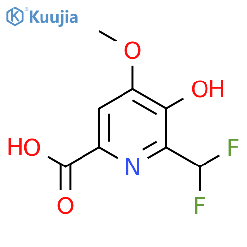 2-(Difluoromethyl)-3-hydroxy-4-methoxypyridine-6-carboxylic acid structure