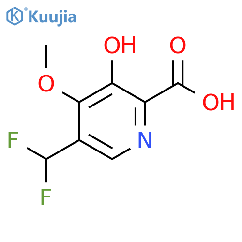 5-(Difluoromethyl)-3-hydroxy-4-methoxypyridine-2-carboxylic acid structure