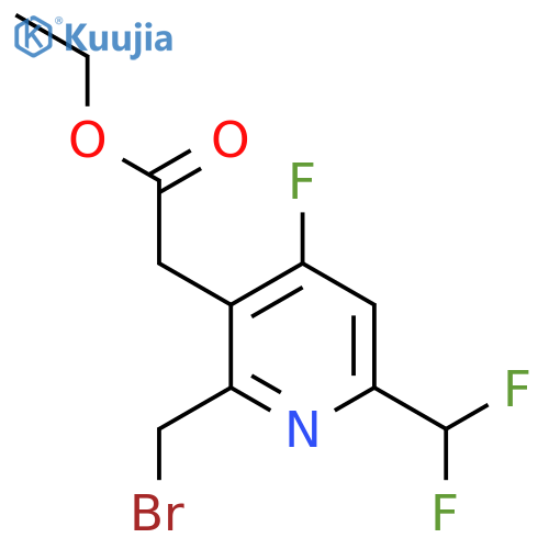 Ethyl 2-(bromomethyl)-6-(difluoromethyl)-4-fluoropyridine-3-acetate structure
