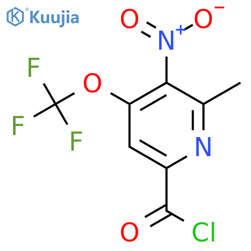 2-Methyl-3-nitro-4-(trifluoromethoxy)pyridine-6-carbonyl chloride structure