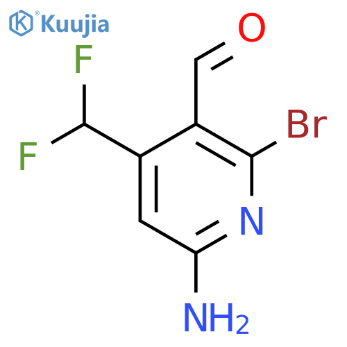 6-Amino-2-bromo-4-(difluoromethyl)pyridine-3-carboxaldehyde structure