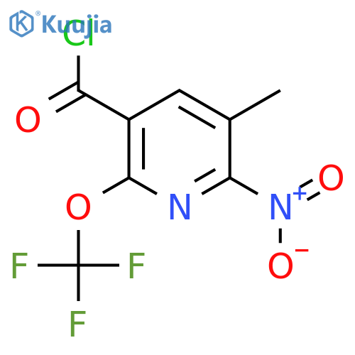 3-Methyl-2-nitro-6-(trifluoromethoxy)pyridine-5-carbonyl chloride structure