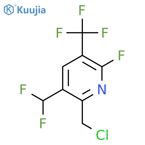 2-(Chloromethyl)-3-(difluoromethyl)-6-fluoro-5-(trifluoromethyl)pyridine structure