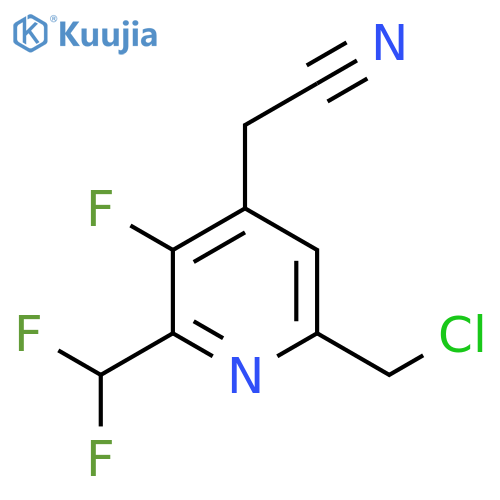 6-(Chloromethyl)-2-(difluoromethyl)-3-fluoropyridine-4-acetonitrile structure