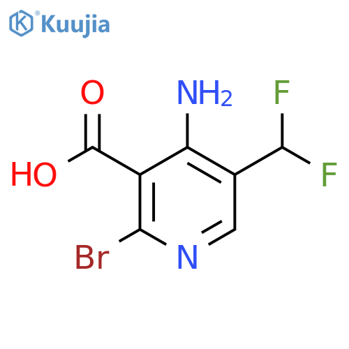 4-Amino-2-bromo-5-(difluoromethyl)pyridine-3-carboxylic acid structure