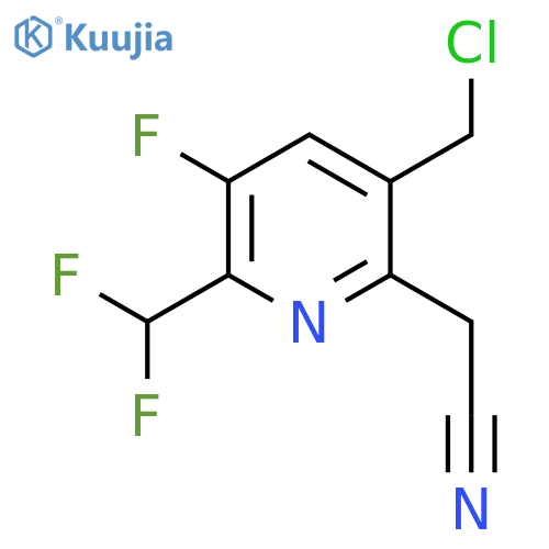 5-(Chloromethyl)-2-(difluoromethyl)-3-fluoropyridine-6-acetonitrile structure