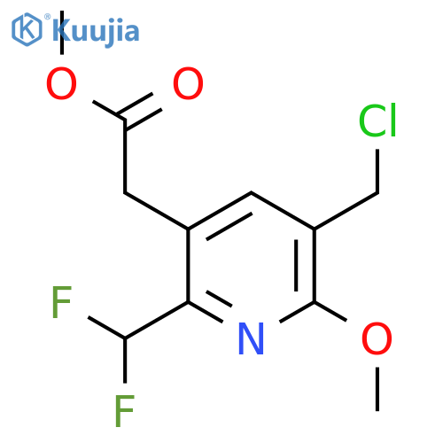 Methyl 3-(chloromethyl)-6-(difluoromethyl)-2-methoxypyridine-5-acetate structure