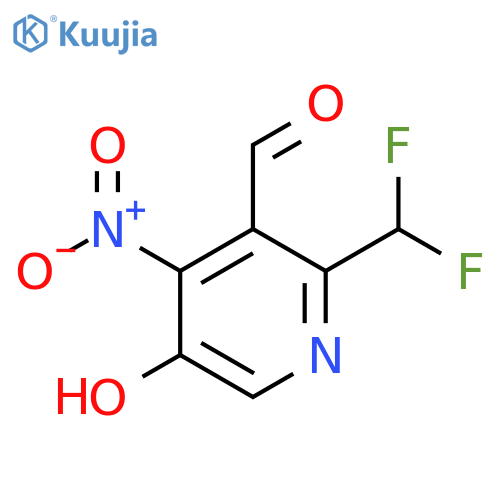 2-(Difluoromethyl)-5-hydroxy-4-nitropyridine-3-carboxaldehyde structure