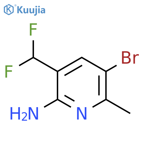 2-Amino-5-bromo-3-(difluoromethyl)-6-methylpyridine structure